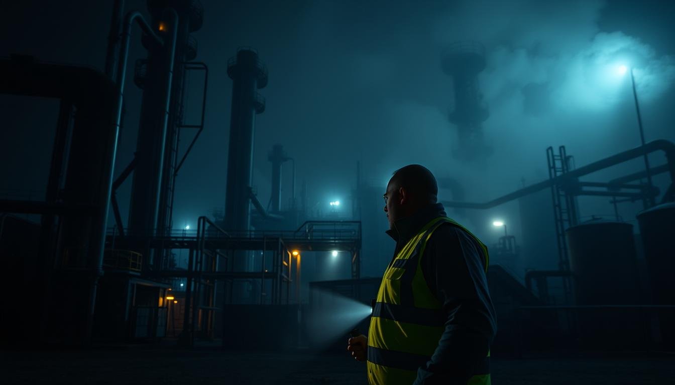 Checklist de segurança para operação noturna industrial